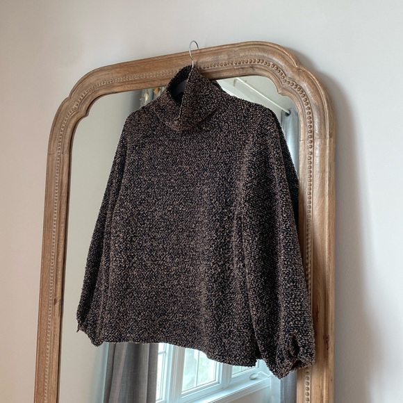 Zara lightweight and breathable brown melange knit - size Small - Picture 1 of 5
